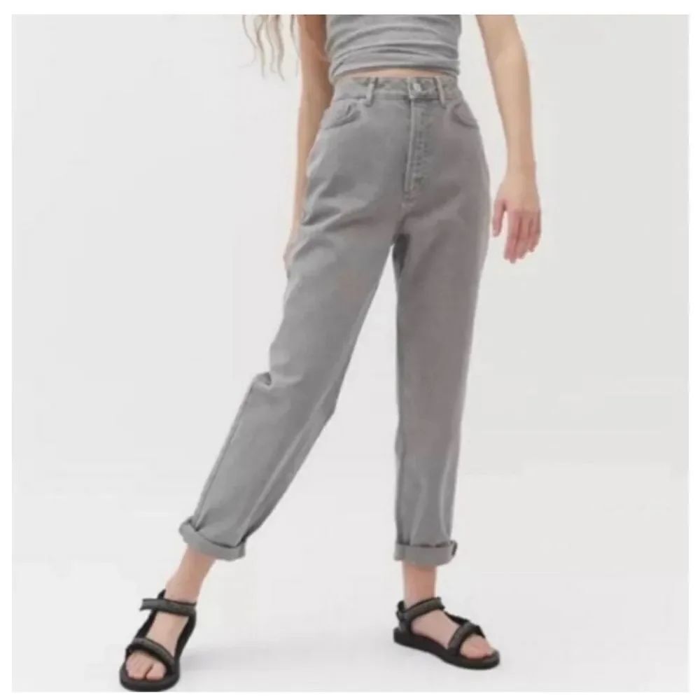 BDG light grey mom high rise jeans